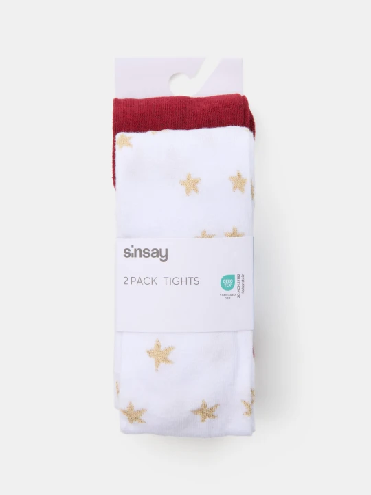 Zdjęcie produktu Sinsay - Rajstopy z motywem gwiazdek 2 pack - wielobarwny