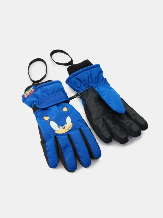 Zdjęcie produktu Sinsay - Rękawiczki wodoodporne z nadrukiem Sonic the Hedgehog - niebieski