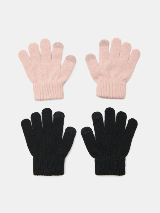 Zdjęcie produktu Sinsay - Rękawiczki z funkcją touch screen 2 pack - różowy