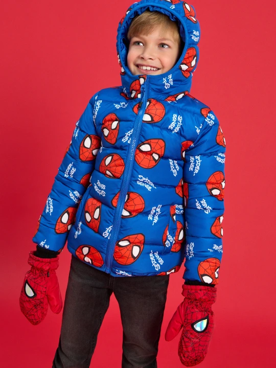 Zdjęcie produktu Sinsay - Rękawiczki z polarem i elementami odblaskowymi Spider-Man - czerwony