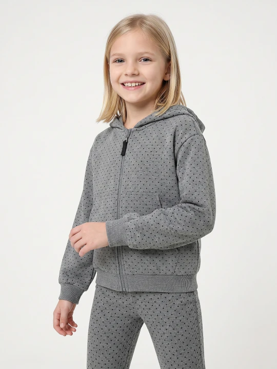 Zdjęcie produktu Sinsay - Rozpinana bluza w kropki - szary