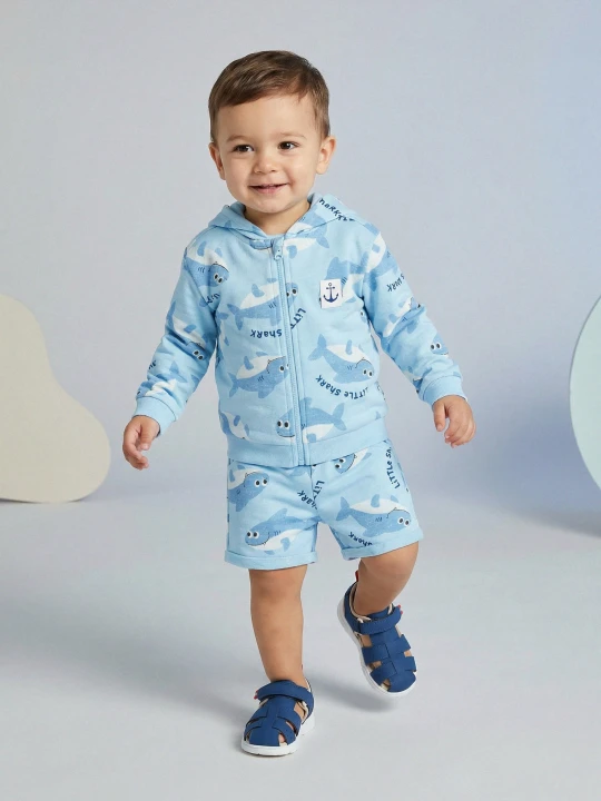 Zdjęcie produktu Sinsay - Rozpinana bluza z kapturem - błękitny