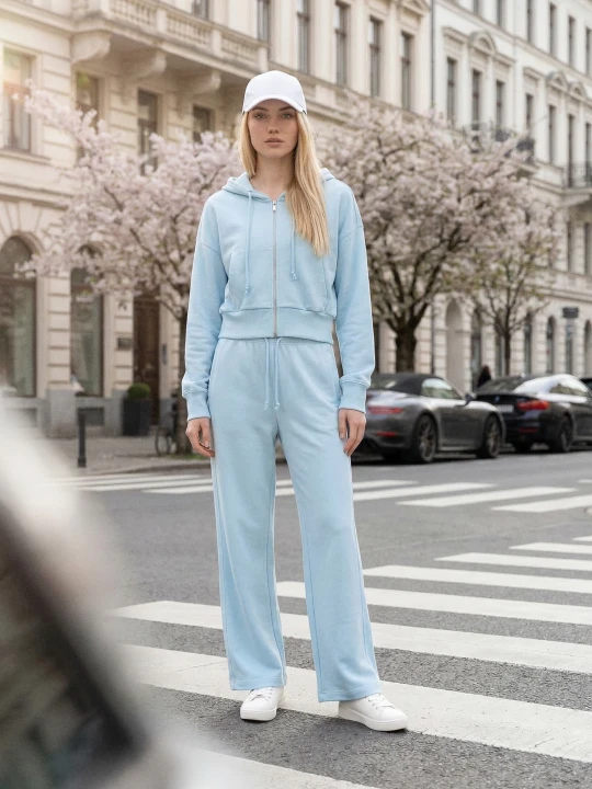 Zdjęcie produktu Sinsay - Rozpinana bluza z kapturem - błękitny