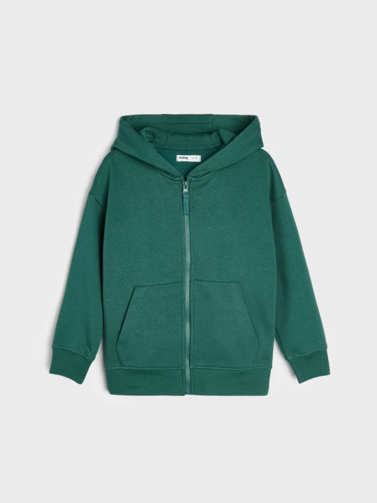 Zdjęcie produktu Sinsay - Rozpinana bluza z kapturem - green spruce