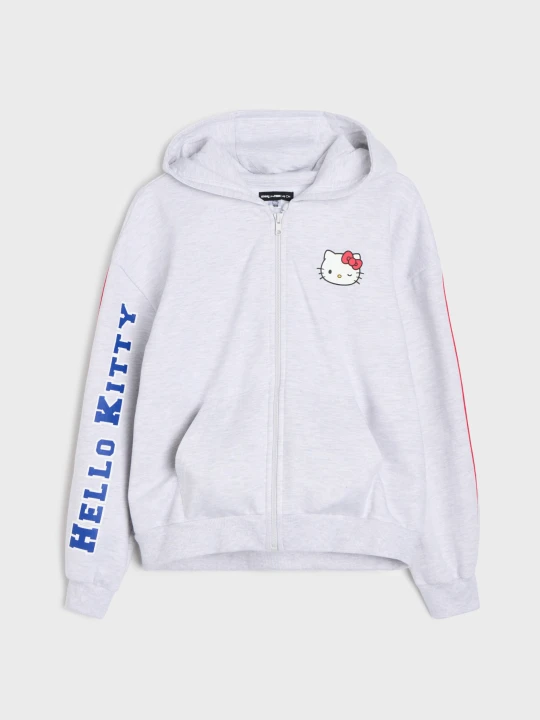 Zdjęcie produktu Sinsay - Rozpinana bluza z kapturem Hello Kitty - szary