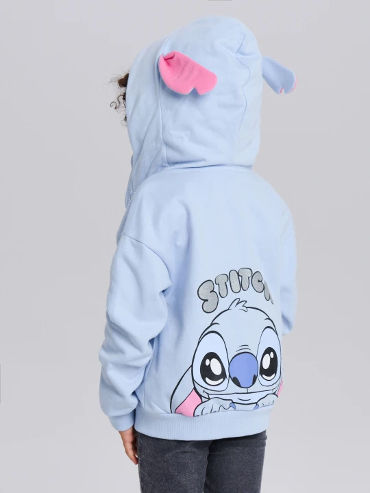 Zdjęcie produktu Sinsay - Rozpinana bluza z kapturem Lilo & Stitch - niebieski