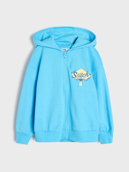 Zdjęcie produktu Sinsay - Rozpinana bluza z kapturem Lilo & Stitch - niebieski