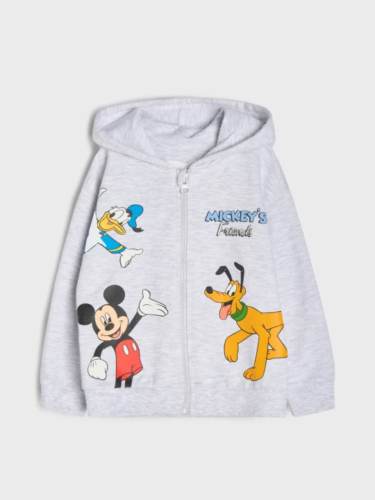 Zdjęcie produktu Sinsay - Rozpinana bluza z kapturem Mickey Mouse - szary