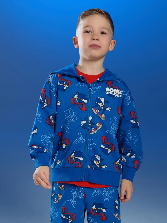 Zdjęcie produktu Sinsay - Rozpinana bluza z kapturem Sonic the Hedgehog - niebieski