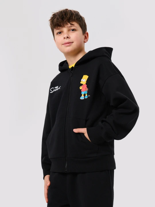 Zdjęcie produktu Sinsay - Rozpinana bluza z kapturem The Simpsons - czarny