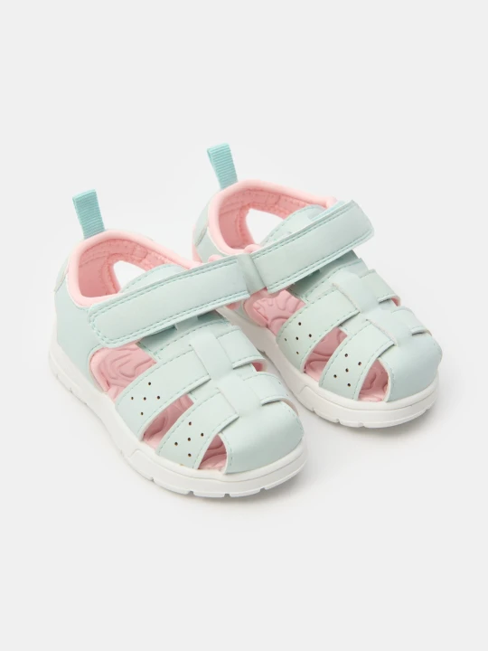 Zdjęcie produktu Sinsay - Sandały chroniące palce oraz pięty zapinane na regulowany rzep - zielony
