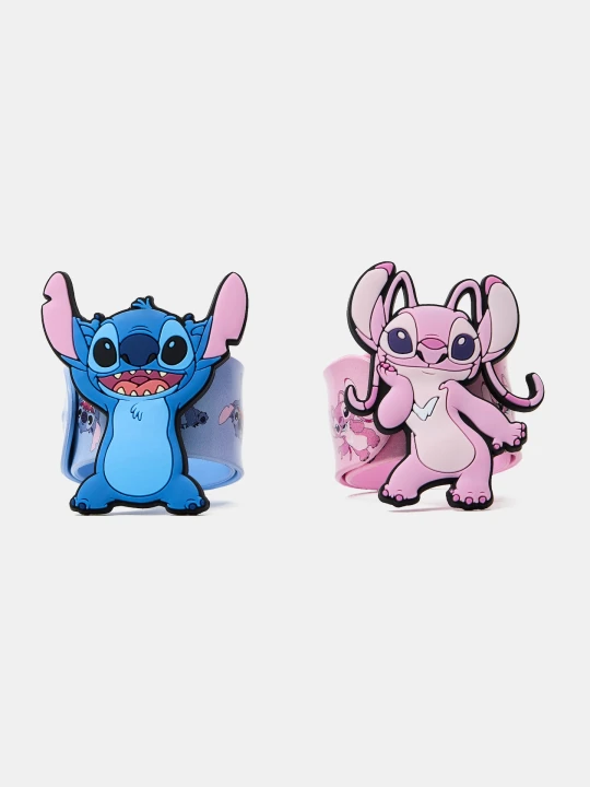 Zdjęcie produktu Sinsay - Silikonowe bransoletki samozaciskowe z elementami 3D Stitch 2 pack - wielobarwny