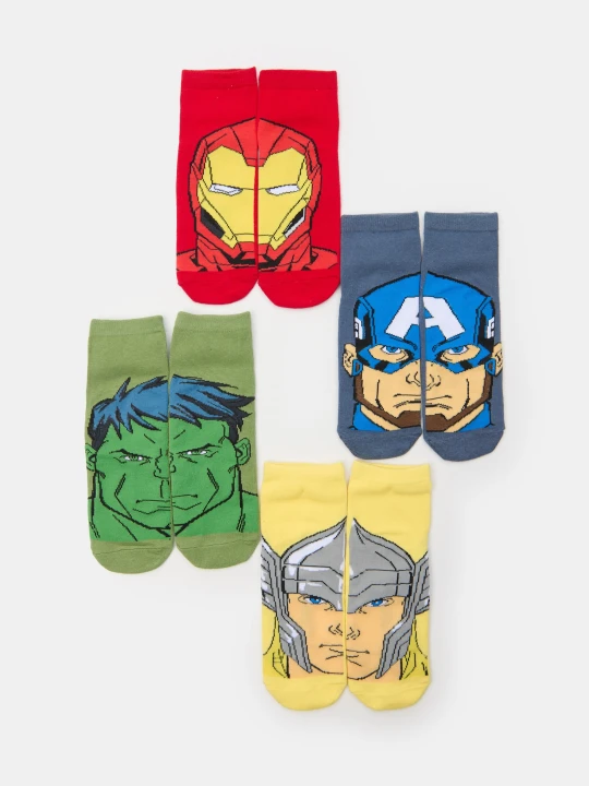 Zdjęcie produktu Sinsay - Skarpetki 4 pack Marvel - wielobarwny