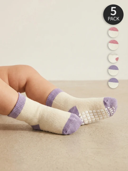 Zdjęcie produktu Sinsay - Skarpetki antypoślizgowe z bawełną 5 pack - wielobarwny