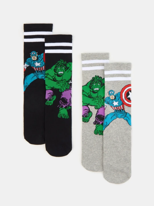 Zdjęcie produktu Sinsay - Skarpetki Marvel 2 pack - wielobarwny