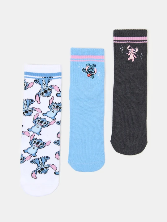 Zdjęcie produktu Sinsay - Skarpetki Stitch 3 pack - wielobarwny