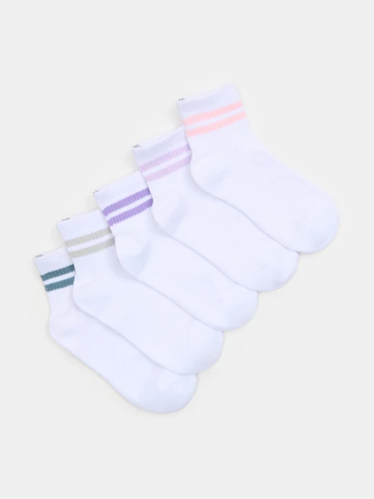 Zdjęcie produktu Sinsay - Skarpetki w paski 5 pack - biały