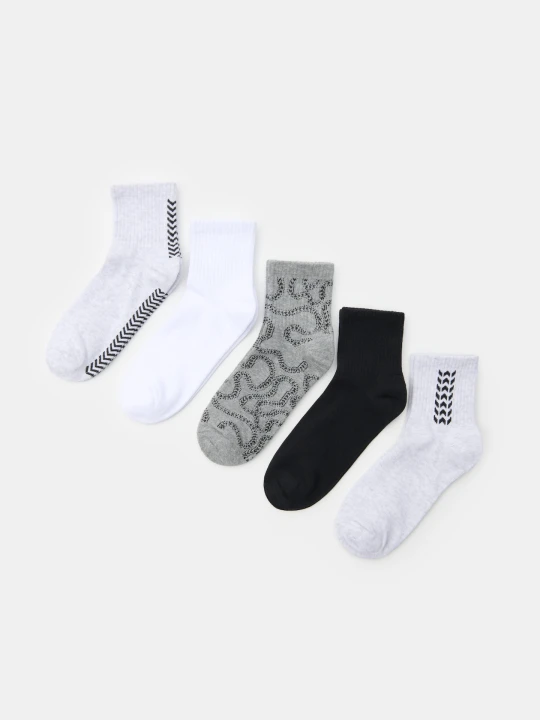 Zdjęcie produktu Sinsay - Skarpetki z bawełną 5 pack - wielobarwny