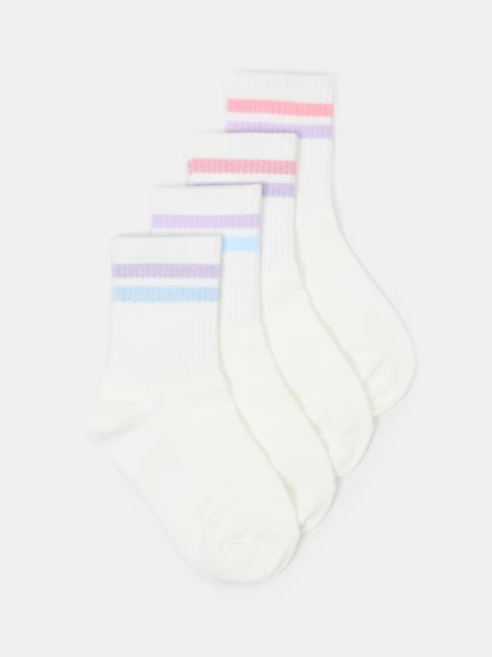 Zdjęcie produktu Sinsay - Skarpetki z bawełną w paski 4 pack - wielobarwny