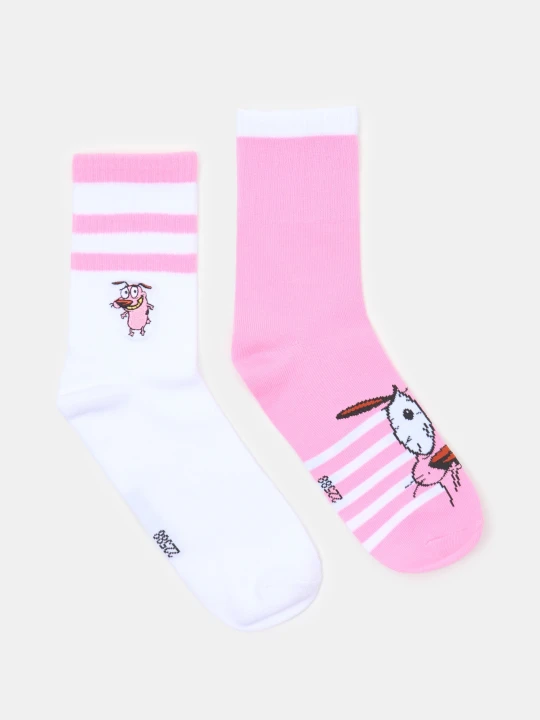 Zdjęcie produktu Sinsay - Skarpetki z nadrukiem Courage the Cowardly Dog 2 pack - wielobarwny
