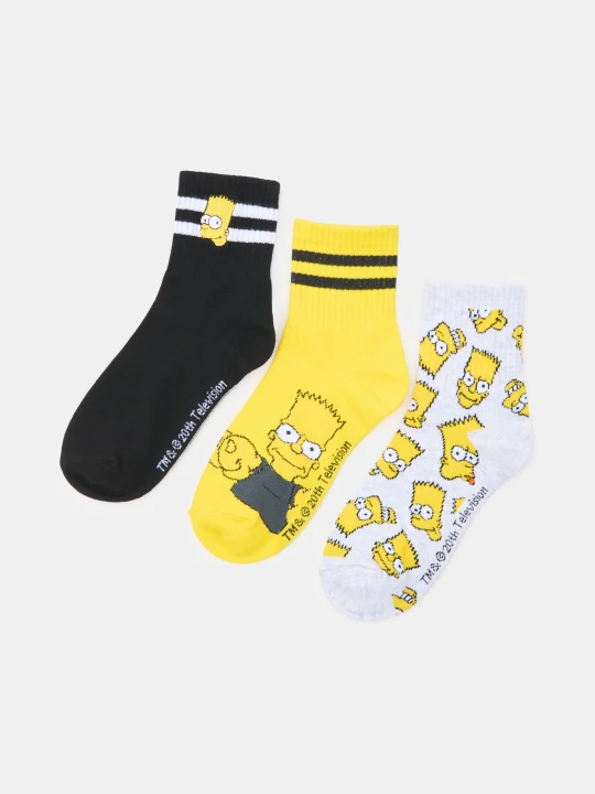 Zdjęcie produktu Sinsay - Skarpetki z nadrukiem The Simpsons 3 pack - wielobarwny