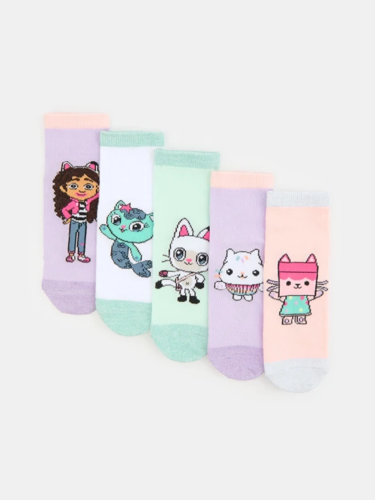 Zdjęcie produktu Sinsay - Skarpetki za kostkę 5 pack Gabby’s Dollhouse - wielobarwny