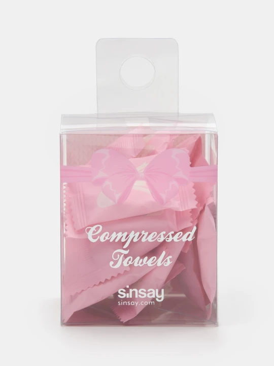 Zdjęcie produktu Sinsay - Skompresowane ręczniki w tabletkach 20 pack - różowy