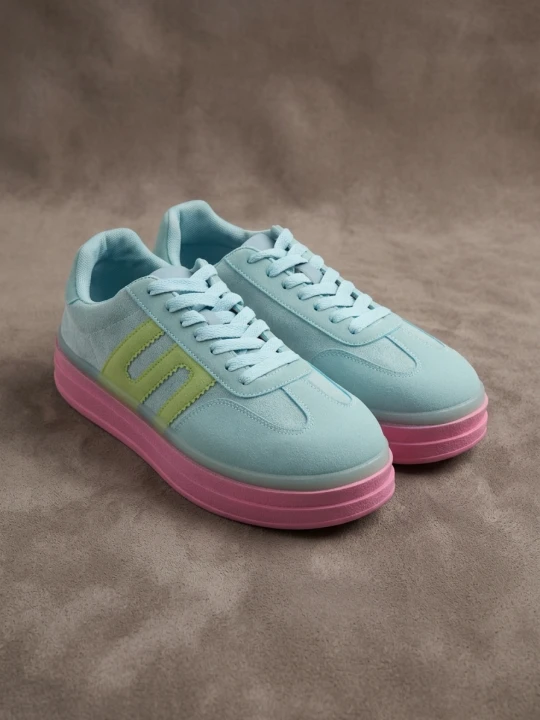 Zdjęcie produktu Sinsay - Sneakersy z imitacji zamszu - wielobarwny