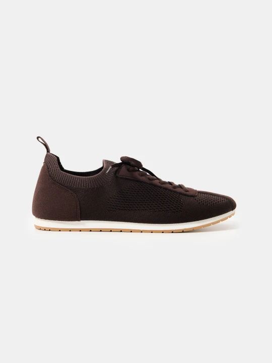 Zdjęcie produktu Sinsay - Sneakersy z siateczką i wstawkami z imitacji zamszu - brązowy