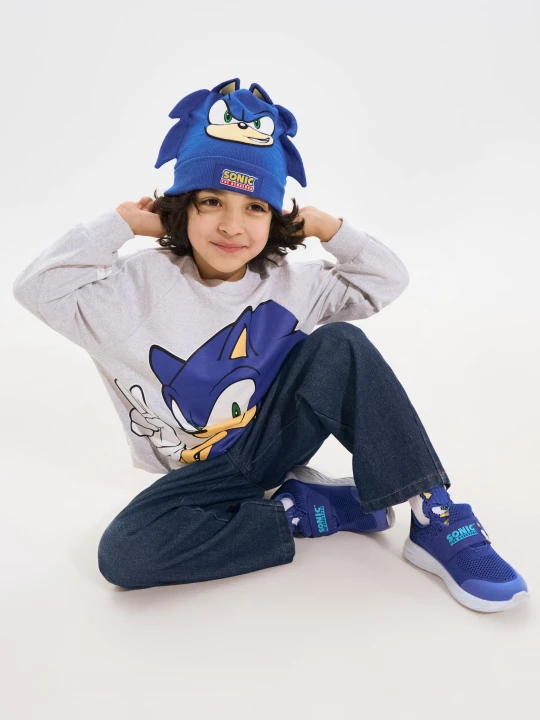 Zdjęcie produktu Sinsay - Sneakersy zapinane na rzep z siateczką Sonic the Hedgehog - niebieski