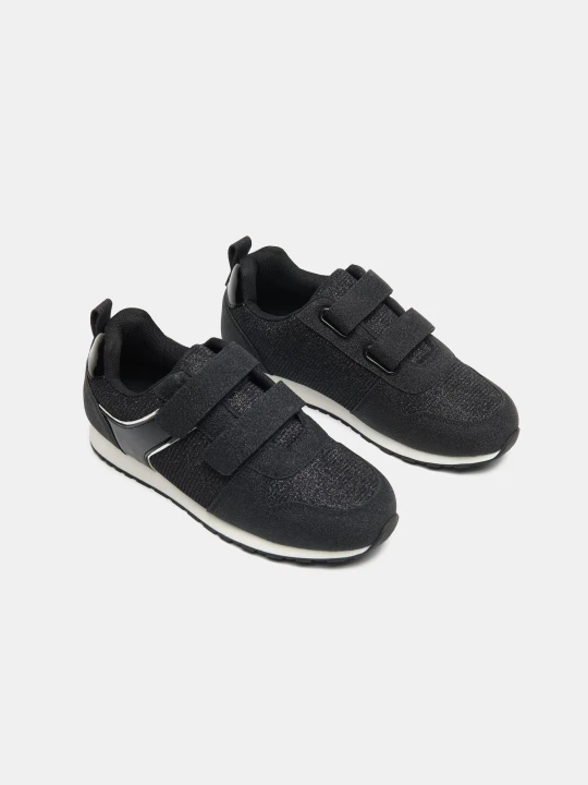 Zdjęcie produktu Sinsay - Sneakersy zapinane na rzepy z połyskującą nitką - czarny