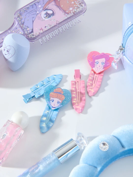 Zdjęcie produktu Sinsay - Spinki do włosów bez zagnieceń 4 pack Disney Princess - wielobarwny