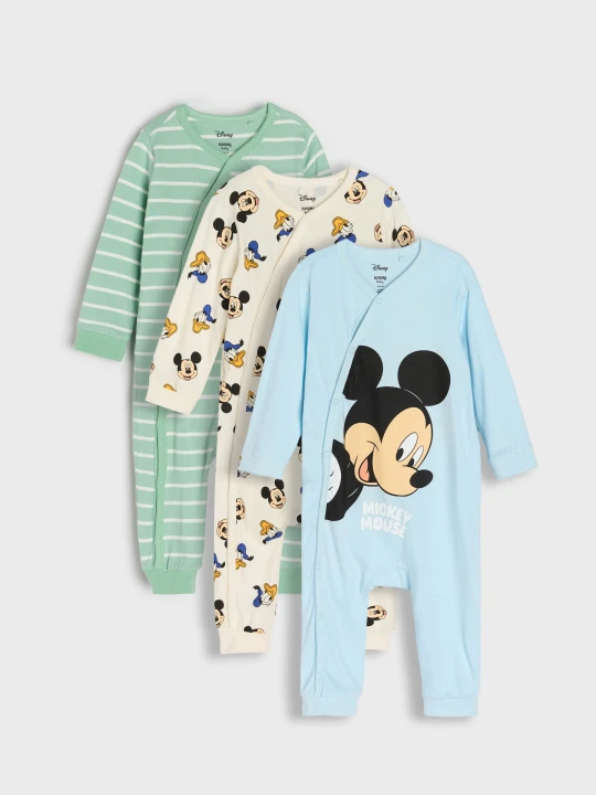 Zdjęcie produktu Sinsay - Śpiochy 3 pack Mickey Mouse - kremowy