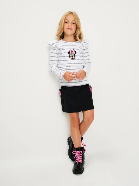 Zdjęcie produktu Sinsay - Spódnica z gumką w pasie Minnie Mouse - czarny