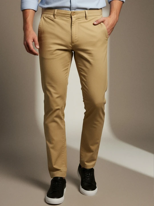 Zdjęcie produktu Sinsay - Spodnie chino slim - beżowy