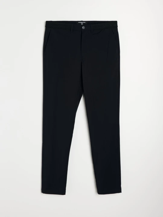 Zdjęcie produktu Sinsay - Spodnie chino slim fit z domieszką wiskozy - granatowy