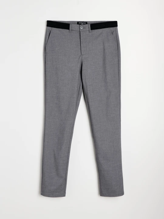 Zdjęcie produktu Sinsay - Spodnie chino slim fit z domieszką wiskozy - szary