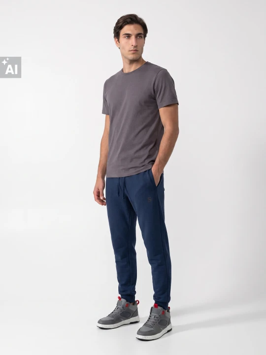Zdjęcie produktu Sinsay - Spodnie dresowe comfort fit z domieszką bawełny - szary
