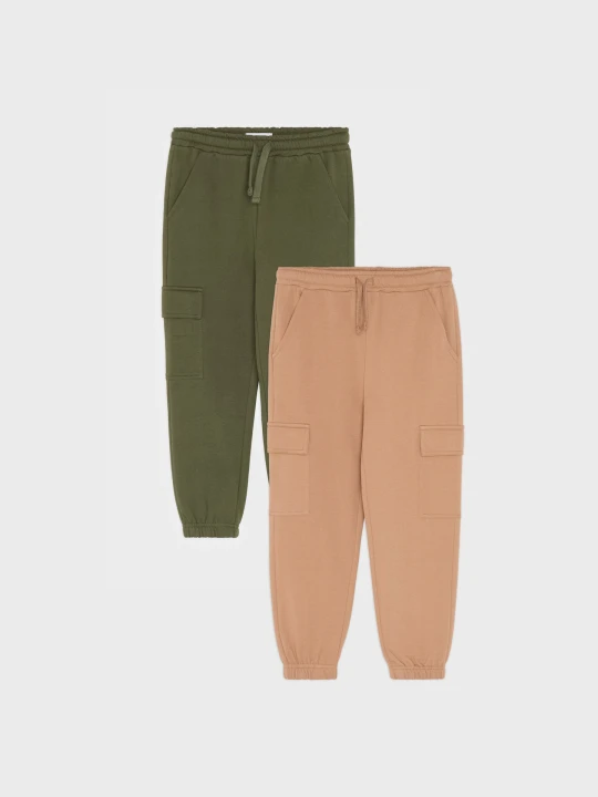 Zdjęcie produktu Sinsay - Spodnie dresowe joger loose fit z kieszeniami cargo 2 pack - wielobarwny