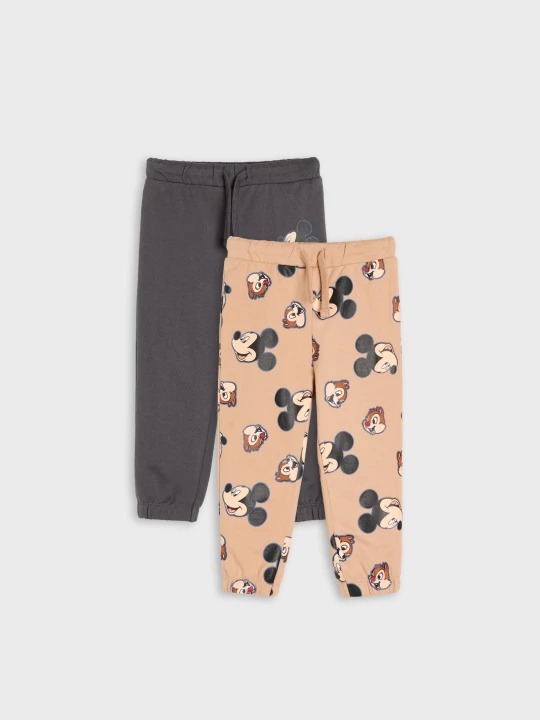 Zdjęcie produktu Sinsay - Spodnie dresowe jogger 2 pack Mickey Mouse - szary