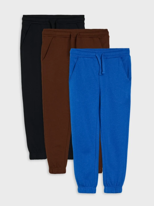 Zdjęcie produktu Sinsay - Spodnie dresowe jogger 3 pack - brązowy