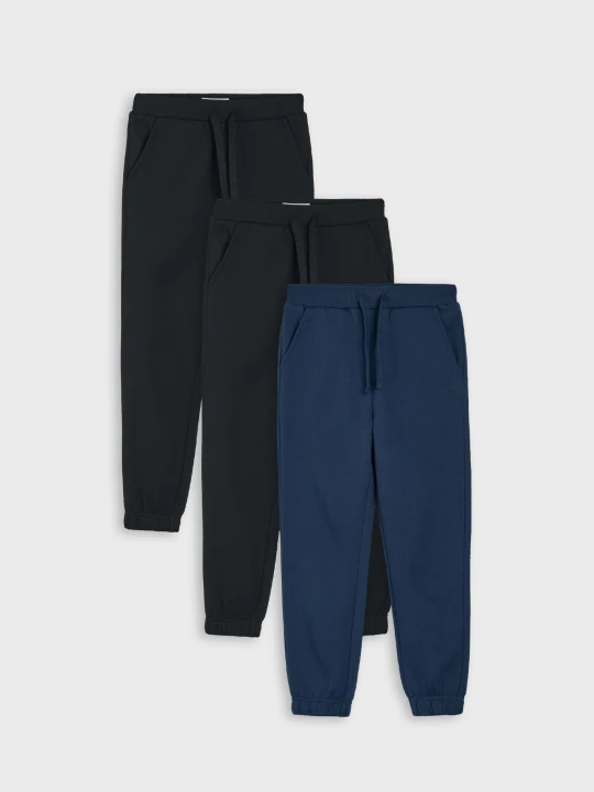 Zdjęcie produktu Sinsay - Spodnie dresowe jogger 3 pack - granatowy