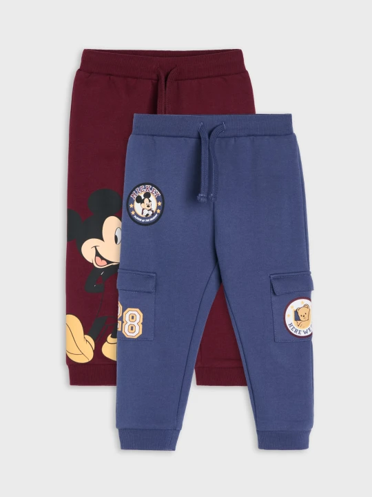 Zdjęcie produktu Sinsay - Spodnie dresowe jogger cargo fleece 2 pack - bordowy