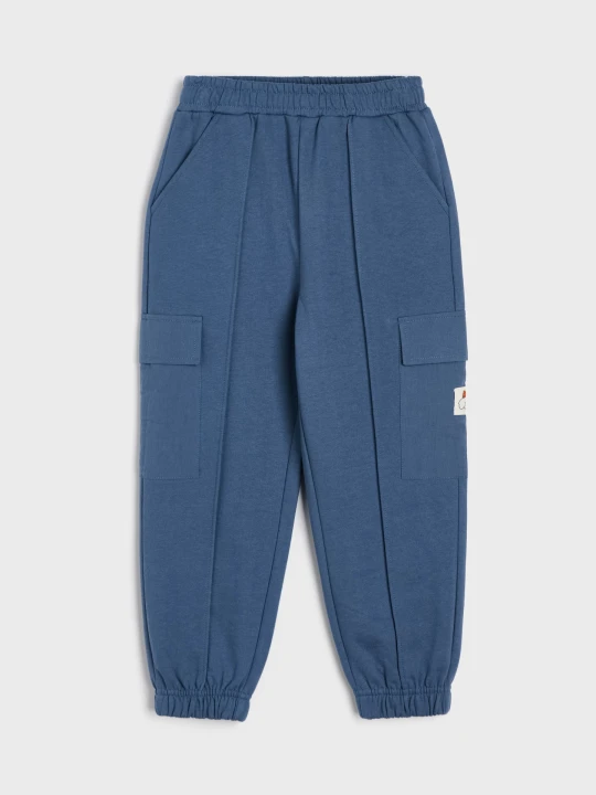 Zdjęcie produktu Sinsay - Spodnie dresowe jogger cargo oversize - mid blue