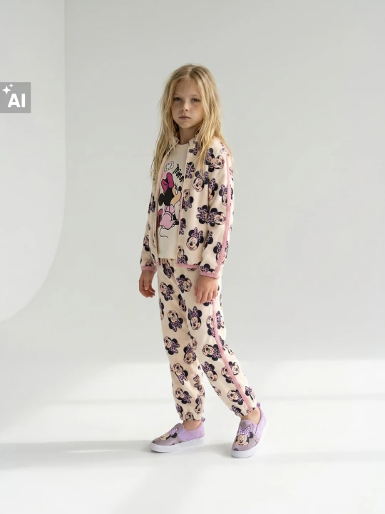 Zdjęcie produktu Sinsay - Spodnie dresowe jogger Minnie Mouse - kremowy