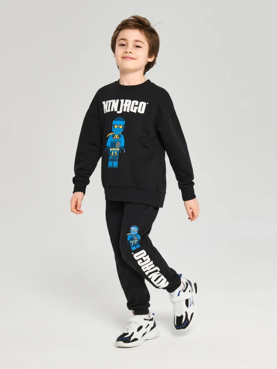 Zdjęcie produktu Sinsay - Spodnie dresowe jogger z nadrukiem Lego Ninjago - czarny