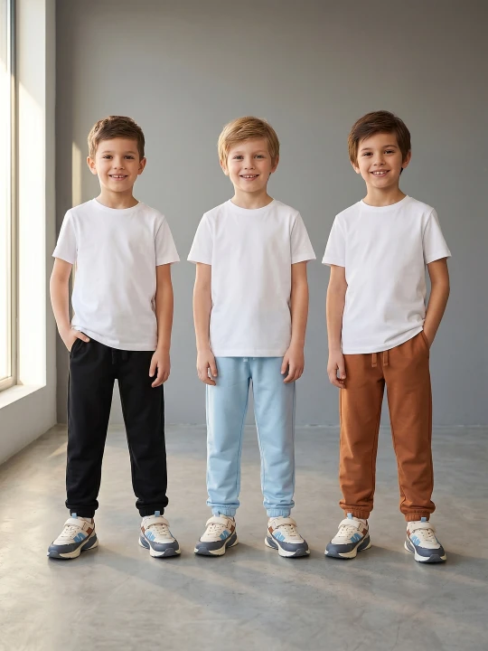 Zdjęcie produktu Sinsay - Spodnie dresowe loose jogger 3 pack - błękitny