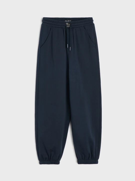 Zdjęcie produktu Sinsay - Spodnie dresowe oversize jogger - granatowy