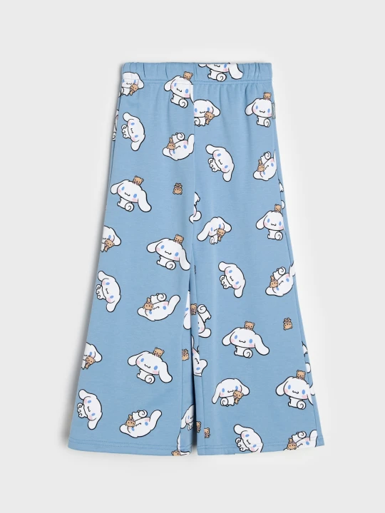 Zdjęcie produktu Sinsay - Spodnie dresowe wide leg Cinnamoroll - granatowy