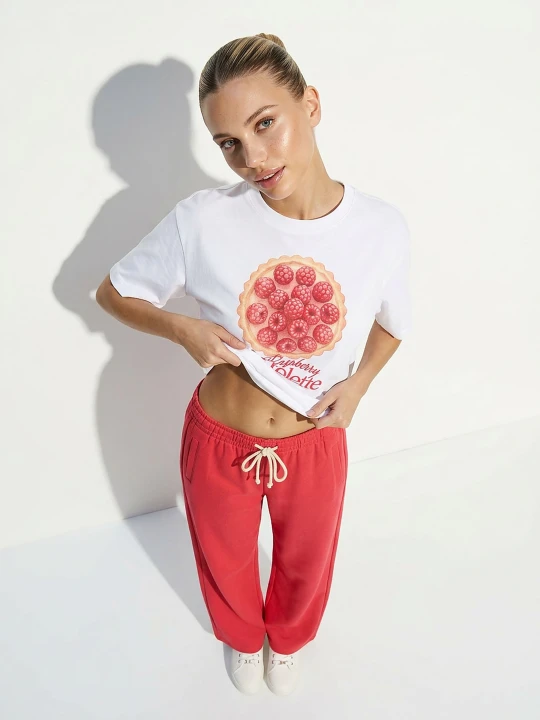 Zdjęcie produktu Sinsay - Spodnie dresowe wide leg - czerwony